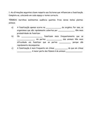 FT6 - Fósseis