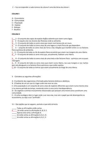Ficha de trabalho 8º ano (correcção)
