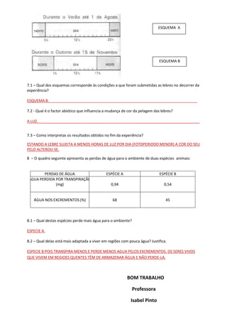 Ficha de trabalho 8º ano (correcção)