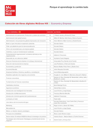 Colecciones Digitales McGraw Hill para la enseñanza Online | PDF
