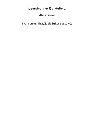 Ficha E VerificaçãO De Leitura