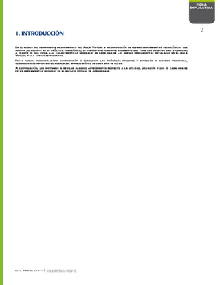 Ficha Explicativa Nuevas Herramientas Aula Virtual