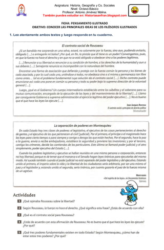 Asignatura: Historia, Geografía y Cs. Sociales
Nivel: Octavo Básico
Profesor: Antonio Jiménez Molina.
También puedes estud...