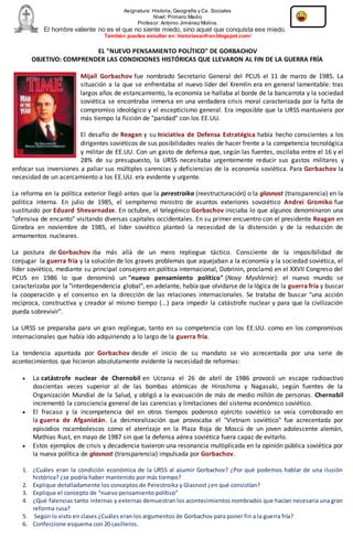 Asignatura: Historia, Geografía y Cs. Sociales
Nivel: Primero Medio
Profesor: Antonio Jiménez Molina.
El hombre valiente n...
