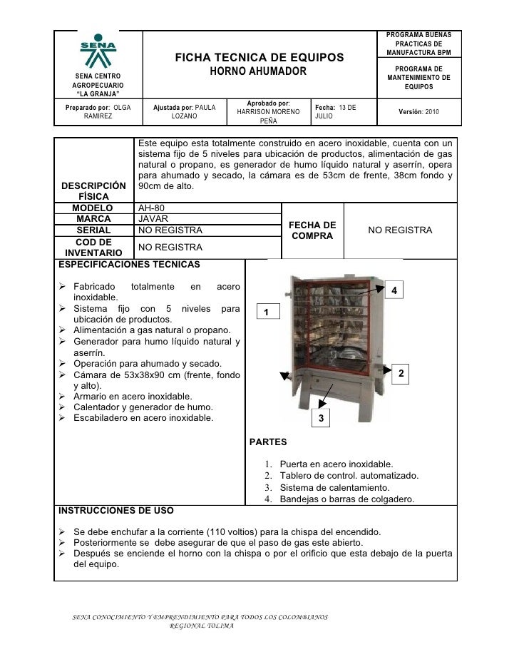 HORNO AHUMADOR powerpoint block diagram 