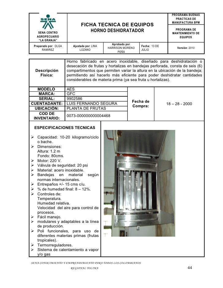 HORNO DESHIDRATADOR