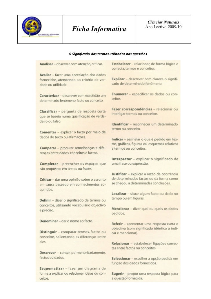 Explique Com Suas Palavras O Significado Dos Seguintes Termos