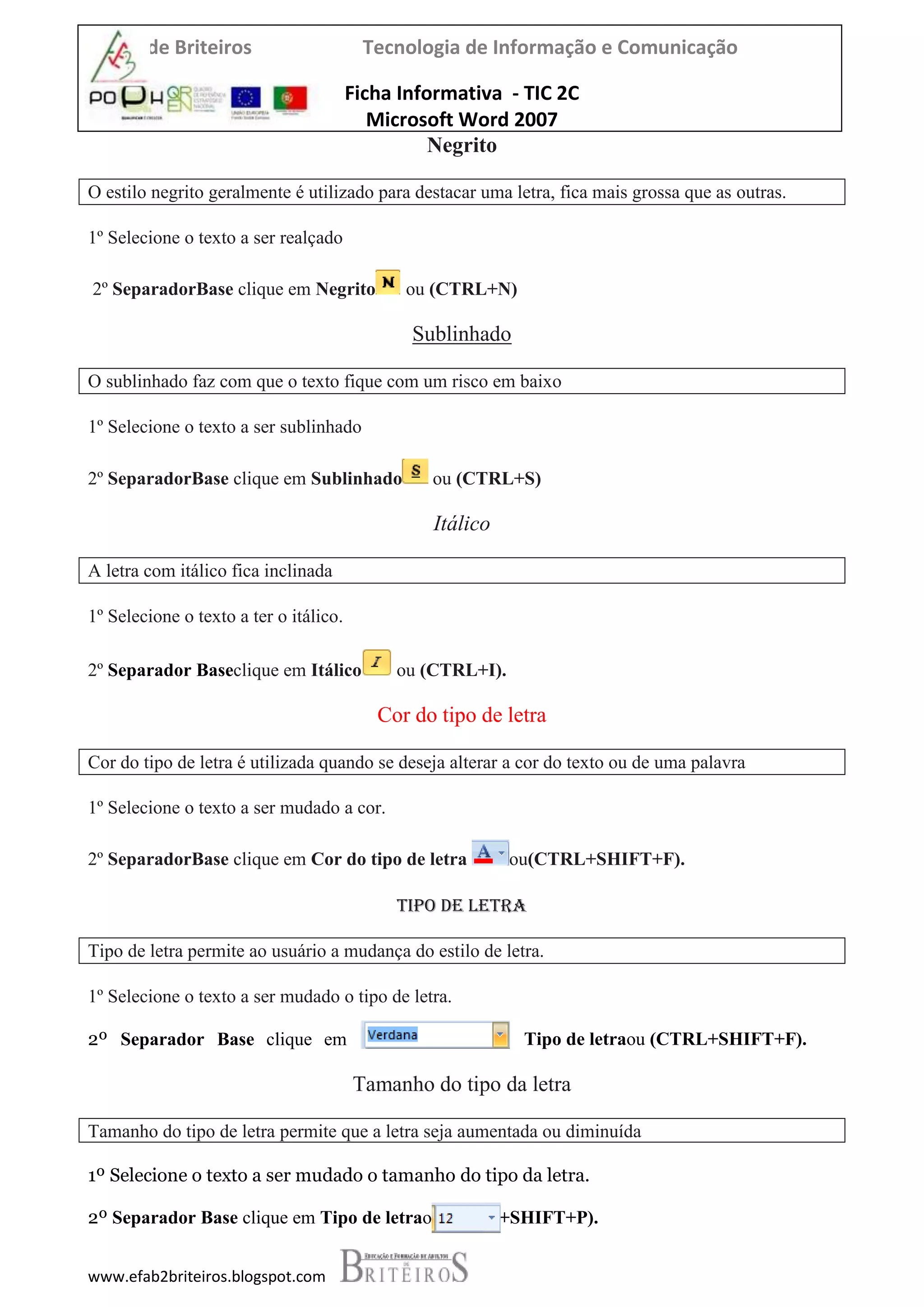Ficha informativa - word b2-2C | PDF