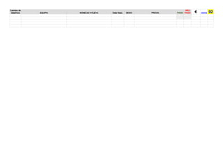 Carimbo de
data/hora EQUIPA: NOME DO ATLETA: Data Nasc. SEXO: PROVA: PAGO
NÃO
PAGO € creche 92
 