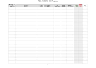 Carimbo de
data/hora EQUIPA: NOME DO ATLETA: Data Nasc. SEXO: PROVA: PAGO
NÃO
PAGO €
FICHA INSCRIÇÃO 15KM (Respostas)
3
 