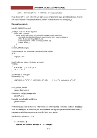 Ficha javacc | PDF