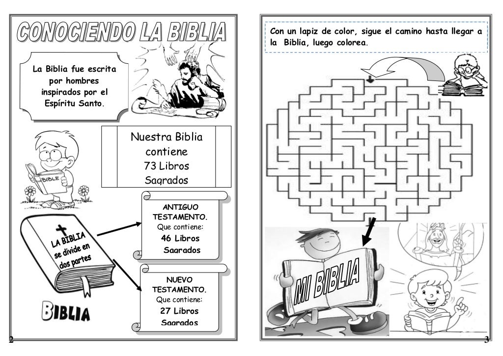 FICHA LA BIBLIA 1° Y 2° GRADO DE PRIMARIA