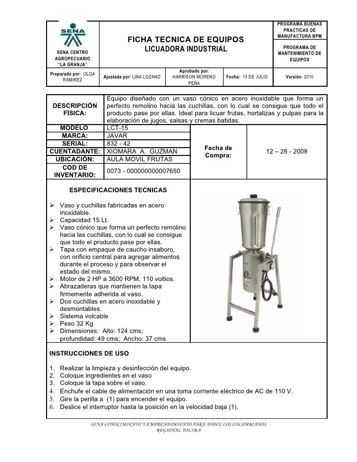 LICUADORA INDUSTRIAL