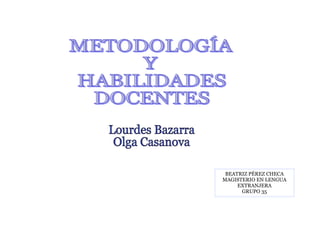 Ficha de lectura "Metodología y habilidades docentes"
