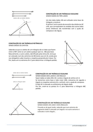 Ficha nº 7 estudo dos triângulos | PDF