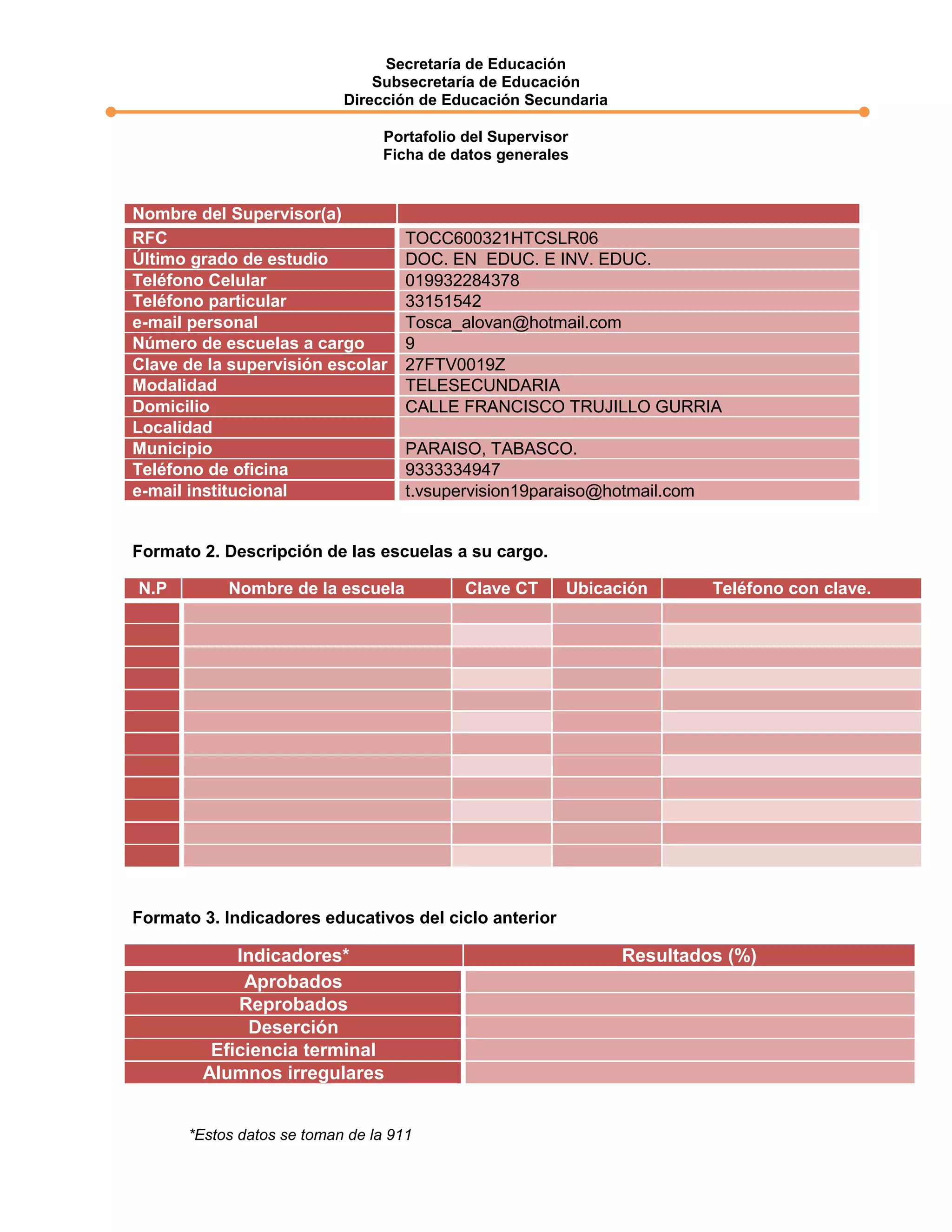 Ficha paras el supervisor | DOCX