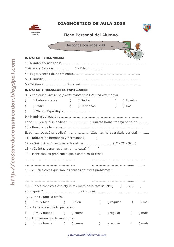 Ficha Personal TutoríA