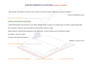 Ficha plan fomento a la lectura