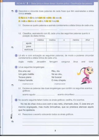 Fichas de-gramatica-3º-ano