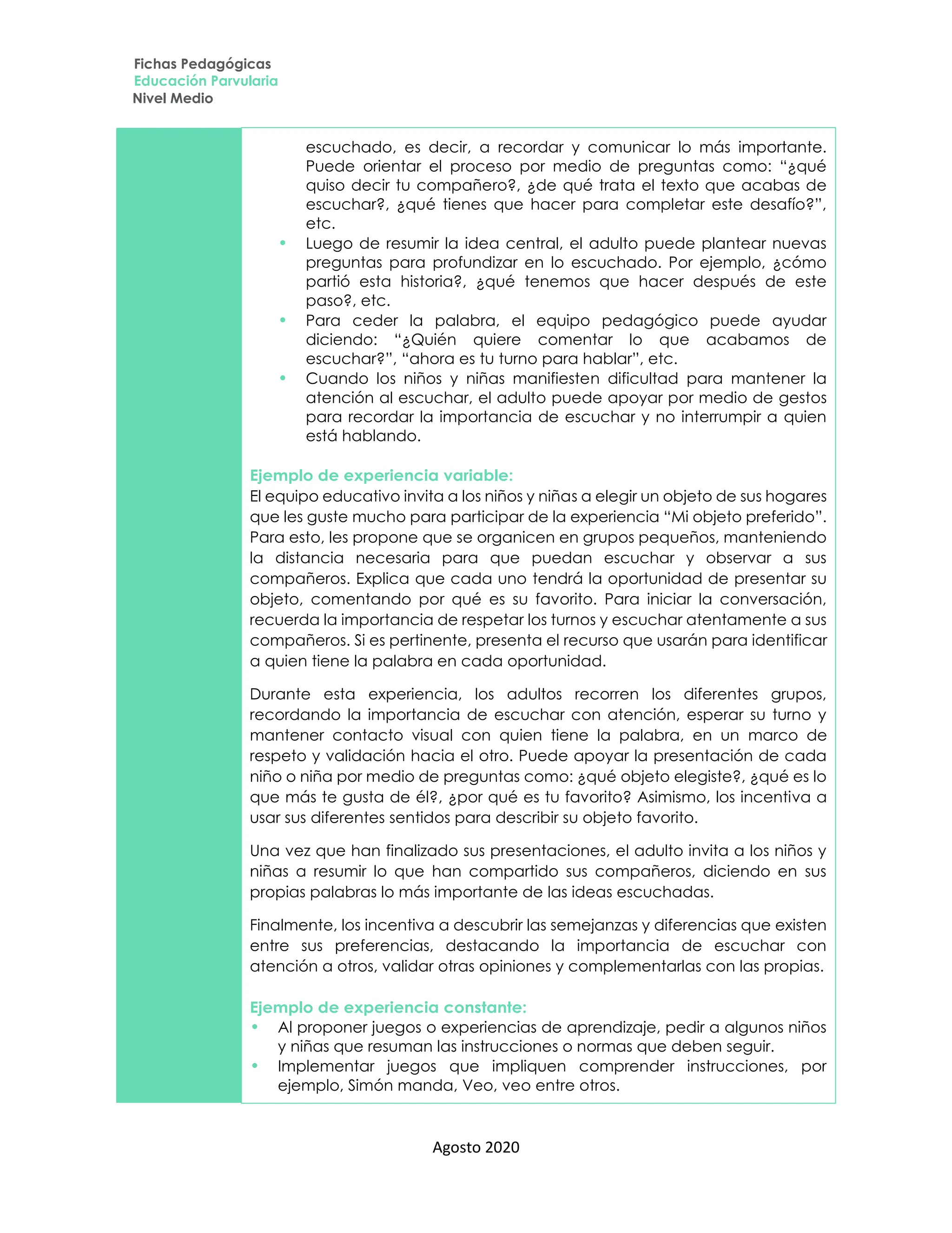 Simon Manda Fichas-Pedagogicas-Niveles-Medio menor y mayors.pdf | Daycare and Pre ...