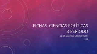 FICHAS CIENCIAS POLÍTICAS 
3 PERIODO 
JOHAN SEBASTIÁN MORENO DURAN 
1102 
 