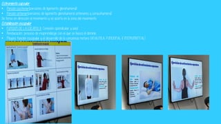 Estiramiento capsular:
• Porción posterior(porciones de ligamento glenohumeral)
• Porción anterior(porciones de ligamento glenohumeral anteriores y coracohumeral)
Se tensa en dirección al movimiento y se acorta en la zona del movimiento
Estabilización escapular:
• FUNCION DE LA ESCAPULA: Conexión apendicular y axial
• Reeducación: proceso de reaprendizaje con el que se busca el dominio
• Mejora función escapular y el desarrollo de la conciencia motora (ANALITICA, FUNCIONAL E INSTRUMENTAL)
 
