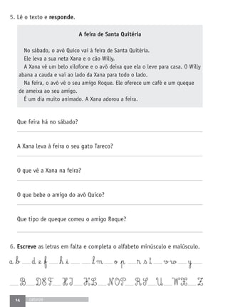 Fichas de avaliacao1º ano lp a grande aventura | PDF