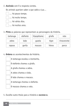 Fichas de avaliacao1º ano lp a grande aventura | PDF