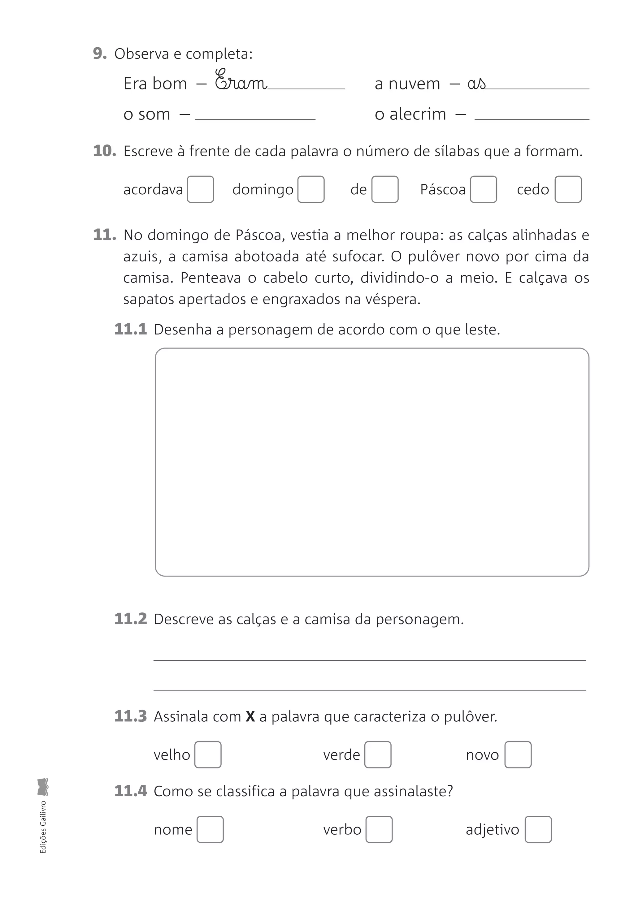 Fichas de avaliação língua portuguesa 2o ano | PDF