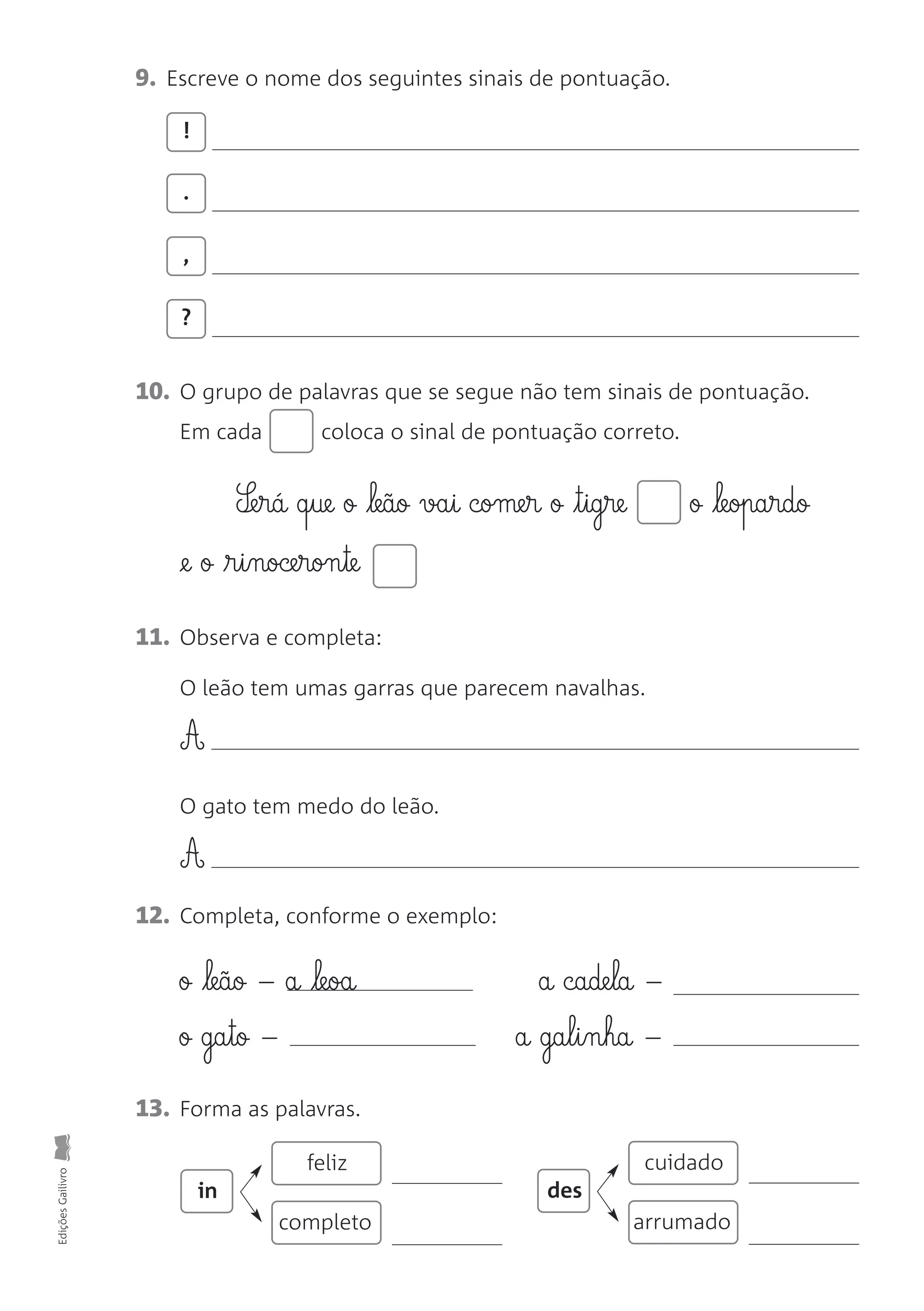 Fichas de avaliação língua portuguesa 2o ano | PDF