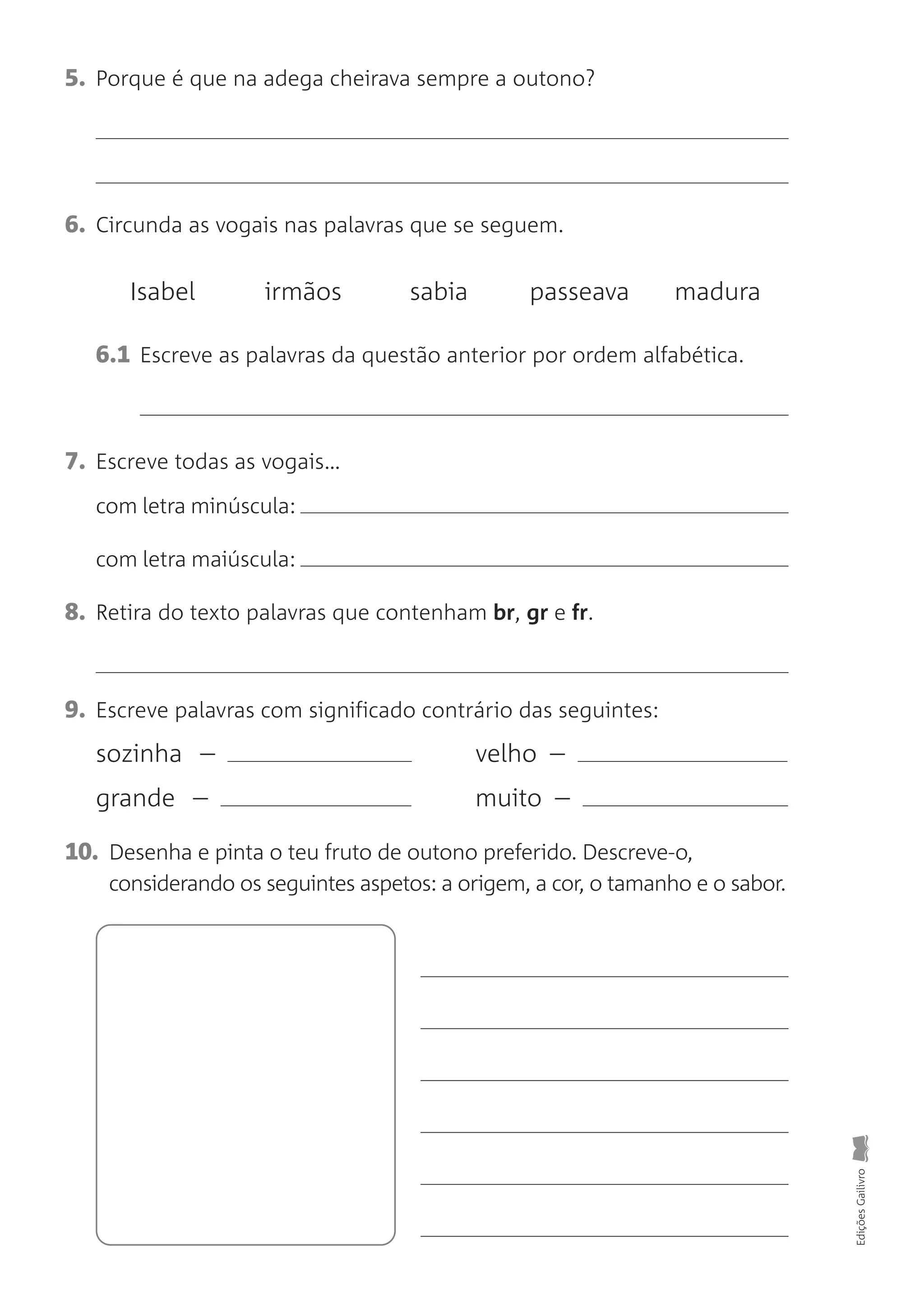 Fichas de avaliação língua portuguesa 2o ano | PDF
