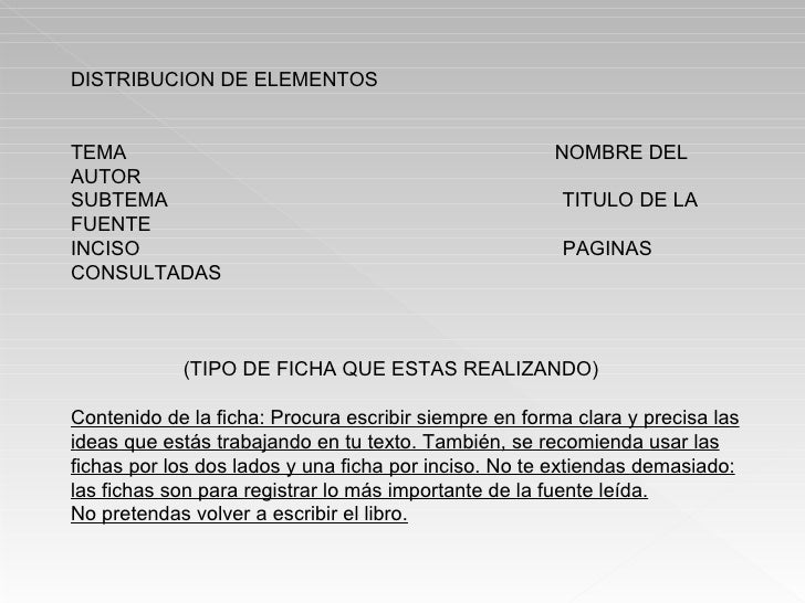 Fichas de investigacion