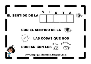 fichas de trabajo para niños los sentidos guia para maestra | DOCX