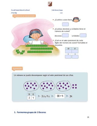 Escuela Nuestra Señora de La Merced Carla Herrera Campos
Olivar Bajo 2.021
29
1. Formemos grupos de 1 Decena:
 