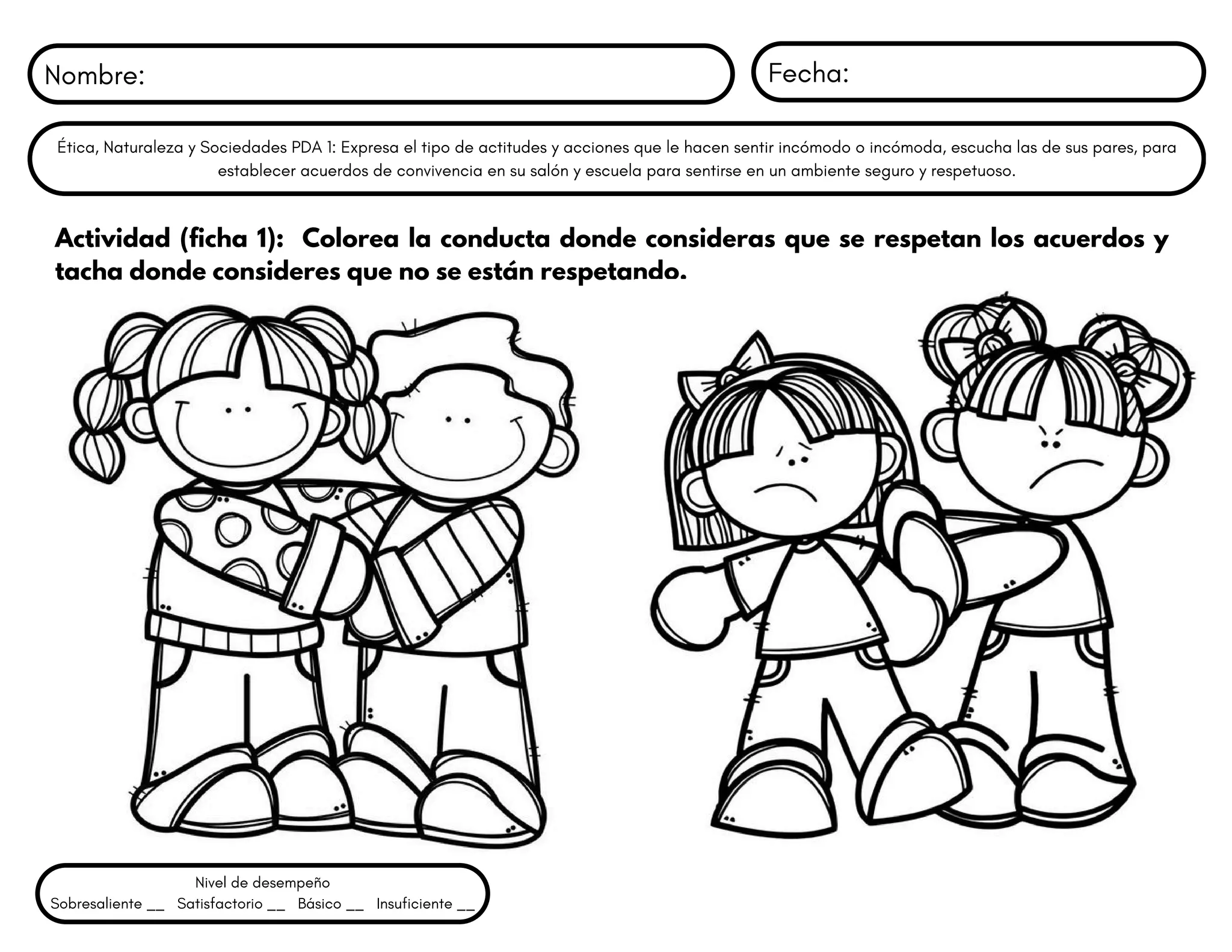 Normas De Convivencia Actividades Para Preescolar Educacion Inicial