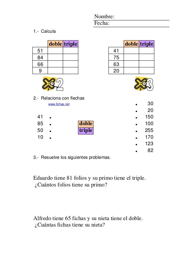 Fichas doble y_triple_de_un_numero