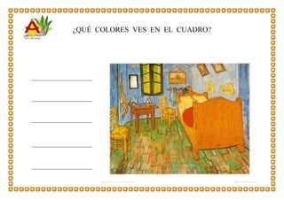 ¿QUÉ COLORES VES EN EL CUADRO?
 
