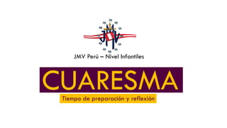 CUARESMA
JMV Perú – Nivel Infantiles
Tiempo de preparación y reflexión
 