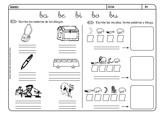 Fichas Lectoescritura Boo