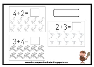 www.lospequesdemicole.blogspot.com
3+4=
2+3=
4+2=
 