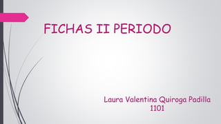 Laura Valentina Quiroga Padilla
1101
FICHAS II PERIODO
 