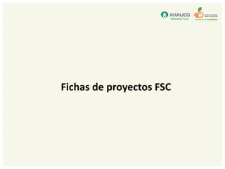 Fichas de proyectos FSC
 