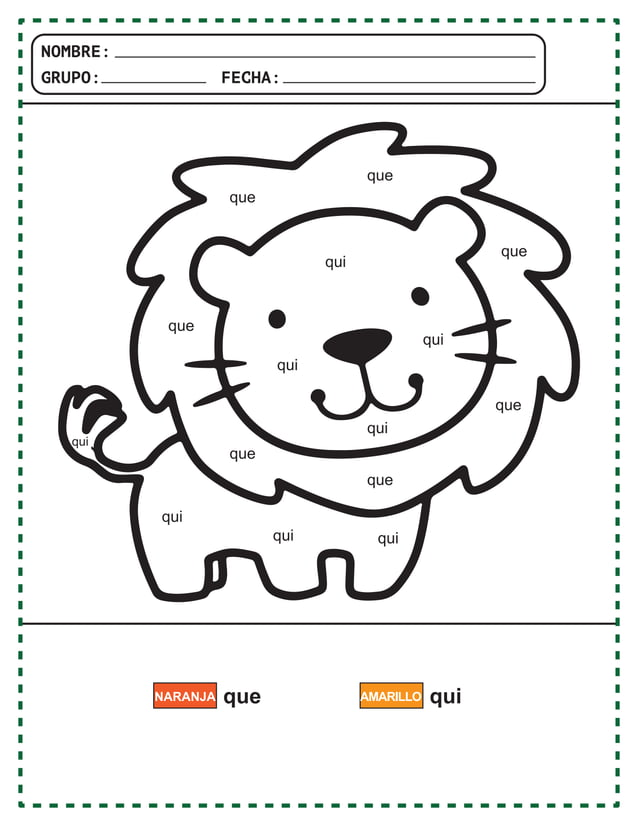 Fichas silabas para colorear | PDF