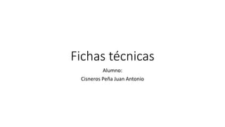 Fichas técnicas
Alumno:
Cisneros Peña Juan Antonio
 