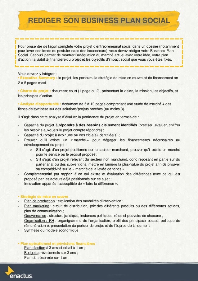 Exemple De Business Plan Social