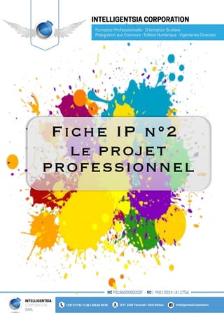 !
!
! !
Fiche IP n°2
Le PROJET
PROFESSIONNEL
 