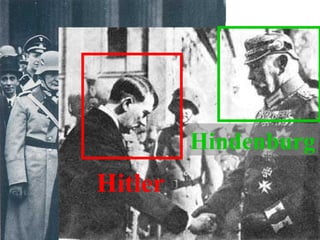 Hitler est reçu par Paul von Hindenburg en janvier 1933 (Photo collection Viollet)  Hitler Hindenburg 