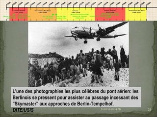 08/02/10   03:34 PM L'une des photographies les plus célèbres du pont aérien: les Berlinois se pressent pour assister au passage incessant des "Skymaster" aux approches de Berlin-Tempelhof.     DITE/USIS 