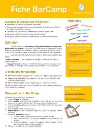 Fiche descriptive d'organisation d'évènements participatifs de type ...