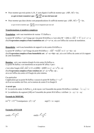 Fiche complexes | PDF